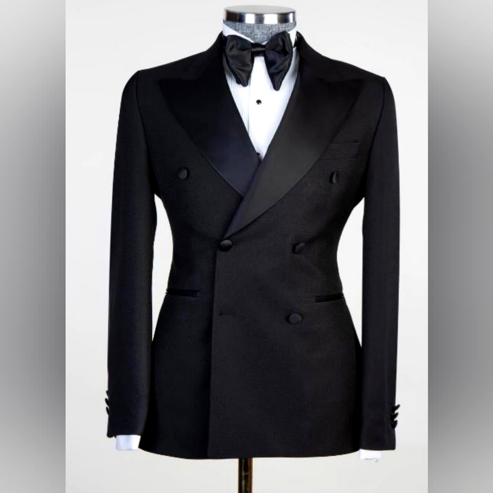 Black Double Breasted Tuxedo